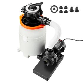 10 in Sand Filter Pump for Above Ground Pool, 0.33 HP 3000 GPH, Swimming Pool Sand Filter Pump with Pre-Assembled Core & Leak-Resistant Design