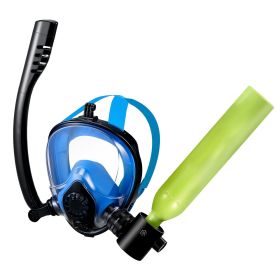 Mini Scuba Tank with Sub-Mask, 0.5L Portable Small Diving Tank for Underwater Breathing, Reusable Lung Diving Cylinder up to 10 Minutes Dive Time