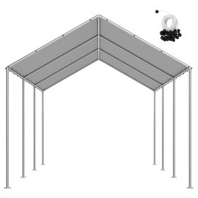 Carport Replacement Canopy, 10 x 20 ft Potable Garage Tent Top Tarp, UV-Resistant & Waterproof Car Shelter Tarp