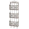 Vintage Charm Triple Wall Rack - Rustic Home Decor Organizer